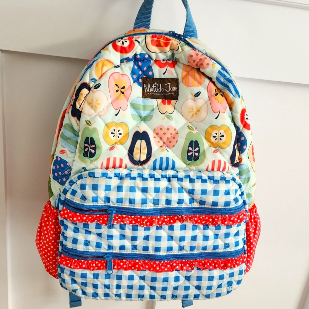 Matilda Jane Colorful Fruit Pattern Backpack Full Size